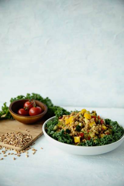 istock Summer vegetable vegan farro salad 1251932744