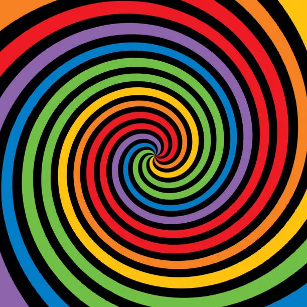 Vector illustration of Colorful Swirl Background