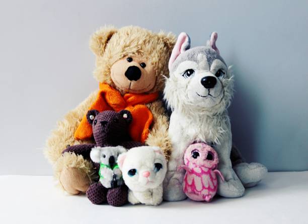 istock A collection of soft, plush toys. 1251957313