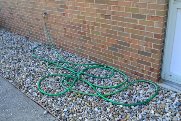 istock A Green Hose Outside of an Architectural Building 1251957356