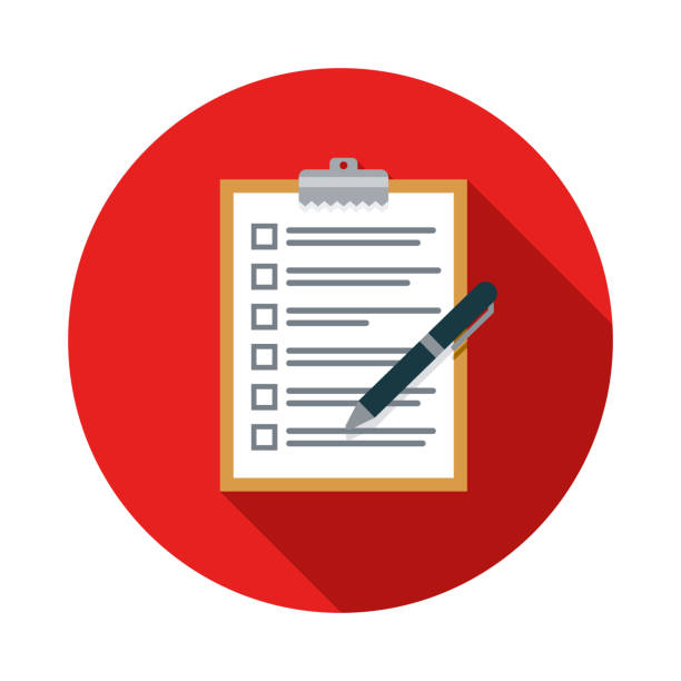 ankieta us election icon - checklist clipboard organization document stock illustrations