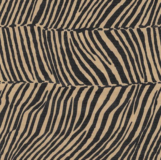 istock Kraft paper background with zebra print 1251976143