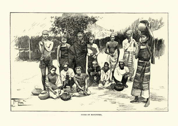 istock Natives of Manipur, India, 19th Century 1251977464