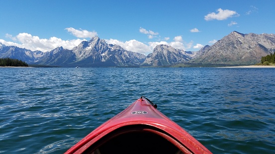 Kayaking in Teton Mountains