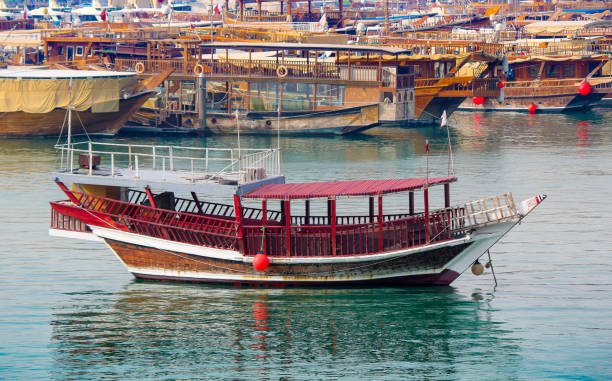 istock Colorful dhows or boats in Doha Qatar. 1252006597
