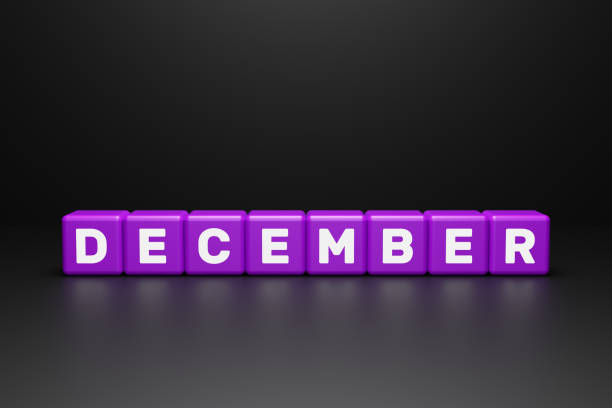 istock Purple blocks with the inscription December. 1252016120