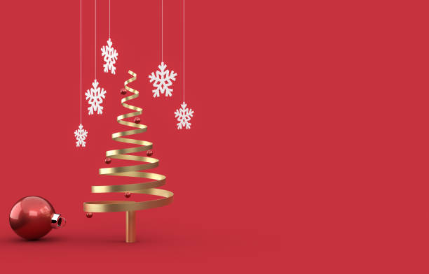 istock 3D christmas postcard wallpaper .Merry Christmas concept . 3D illustration. 3d rendering 1252020205