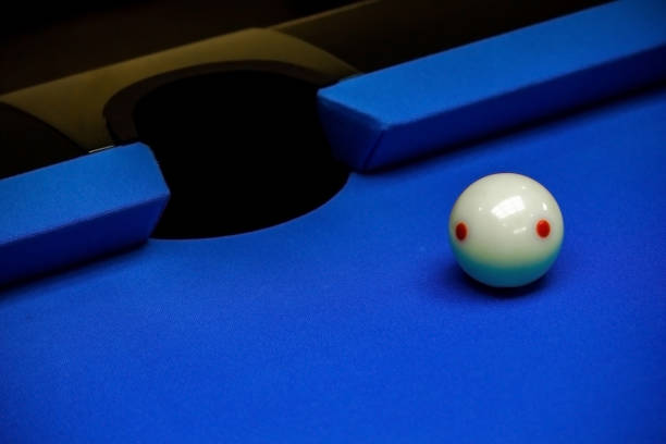 istock Background image of Billiard balls in a blue pool table. 1252032527