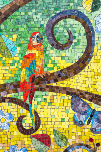 istock Colorful mosaic artwork close-up 1252034464