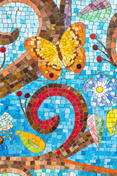 istock Colorful mosaic artwork close-up 1252034468
