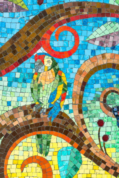 istock Colorful mosaic artwork close-up 1252034483