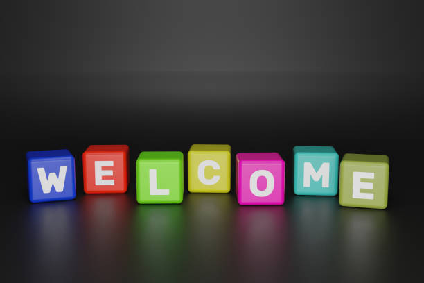 istock Cubes with the word welcome. 1252036348