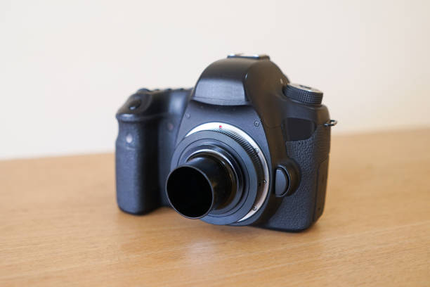 istock Dslr or mirrorless camera with T ring mount adapter to moon telescope for astrophotography 1252096798
