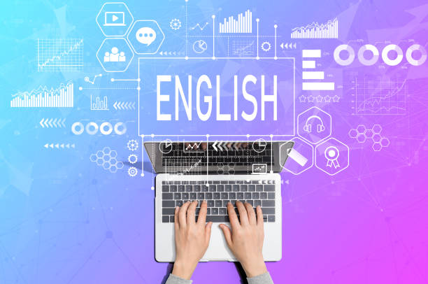 istock English concept with person using laptop 1252123898