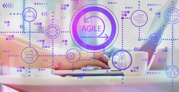 istock Agile concept with woman using a laptop 1252125729