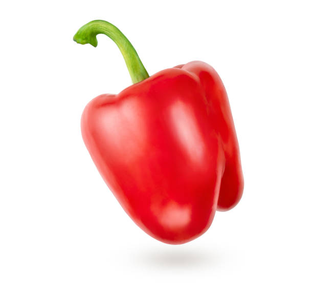 istock Sweet bell red pepper isolated on white background with clipping path. 1252145547