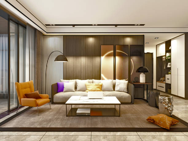 istock 3D Render of Living room 1252166581