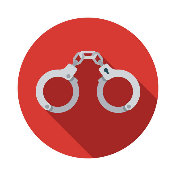 ikona protestu w kajdankach - handcuffs stock illustrations