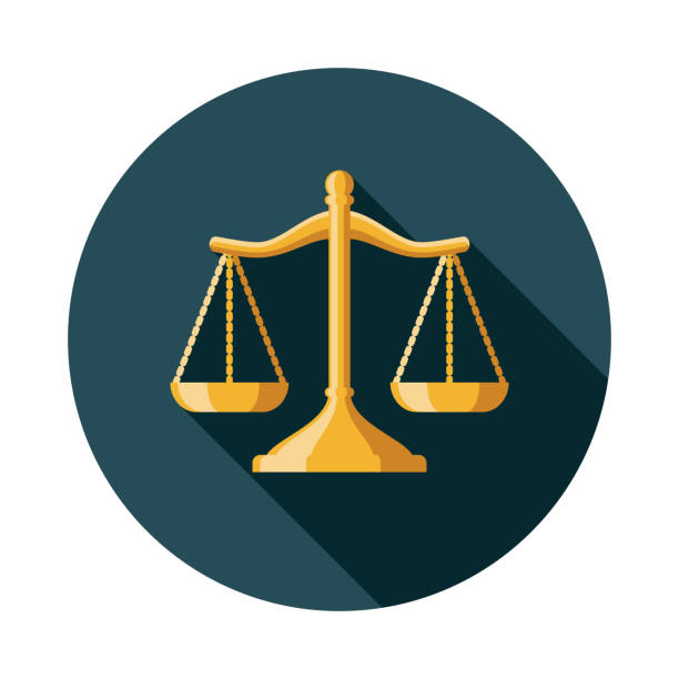 Justice Protest Icon A flat design protest and civil unrest icon with long side shadow. File is built in the CMYK color space for optimal printing. Color swatches are global so it’s easy to change colors across the document. justice concept illustrations stock illustrations