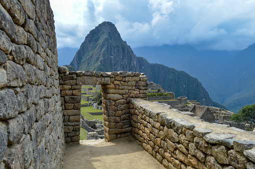 A beautiful shot of Machu Picchu in Peru, America.