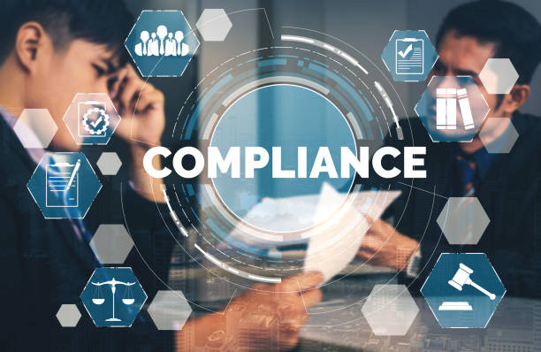 istock Compliance rule law and regulation graphic interface for business quality policy 1252248529