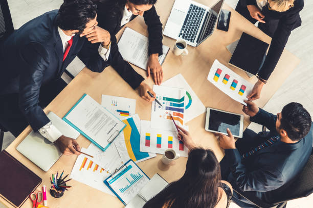 istock Business people group meeting shot from top view 1252249479