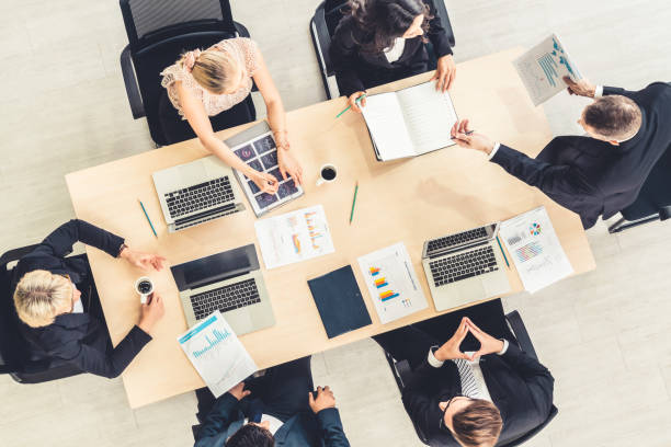 istock Business people group meeting shot from top view 1252249652