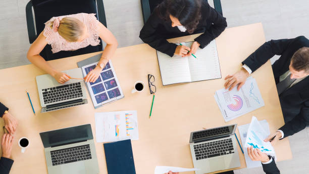 istock Business people group meeting shot from top view 1252250562