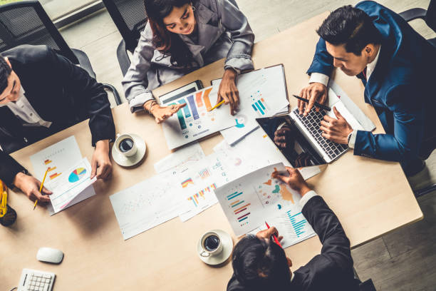 istock Business people group meeting shot from top view 1252250563