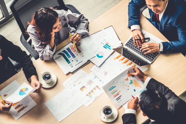 istock Business people group meeting shot from top view 1252250580