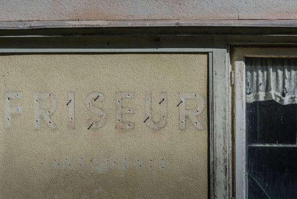 istock friseur font on a facade of a building 1252258232