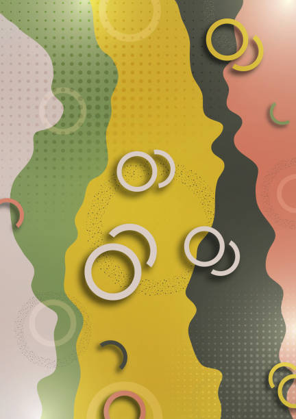 istock Modern background texture geometric pattern of rings and halftones for the design of cover, brochure, poster, banner. Template for your business. Vector 1252259420