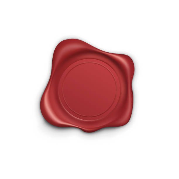 istock red stamp. Wax seal. Retro label. Quality garantee label. Vector illustration 1252261227