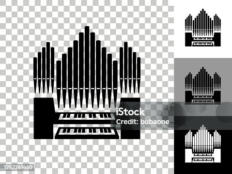 istock Organ Icon on Checkerboard Transparent Background 1252261460