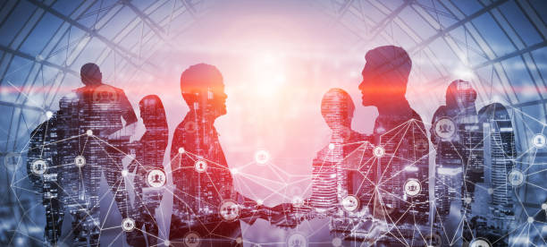 istock Creative image of many business people conference group meeting 1252264630