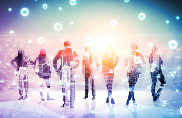 istock Creative image of many business people conference group meeting 1252264733