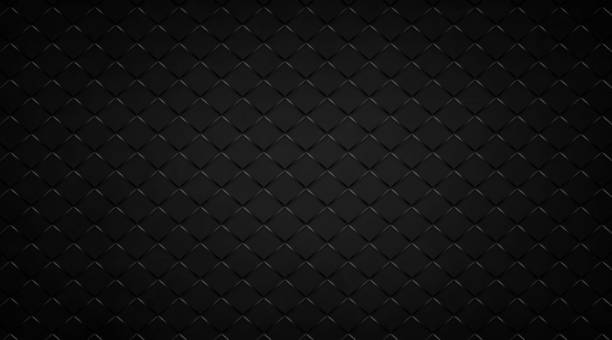 istock Abstract black background with diamond block grid pattern, elegant metal texture in dark techno design with lines and angles 1252270178