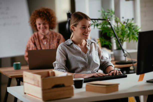 istock Businesswoman working in office. 1252272619