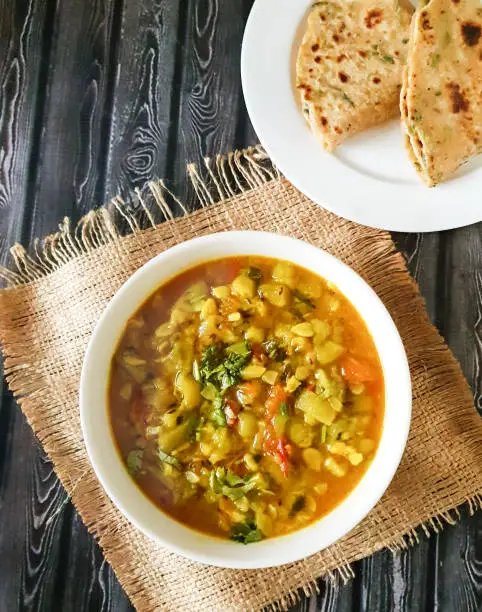 Indian style sponge gourd curry