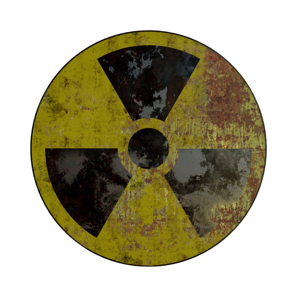 istock Rusty Radiation Warning Symbol, Isolated on White Background, Radioactive Caution Icon, Waste Symbol 1252282899