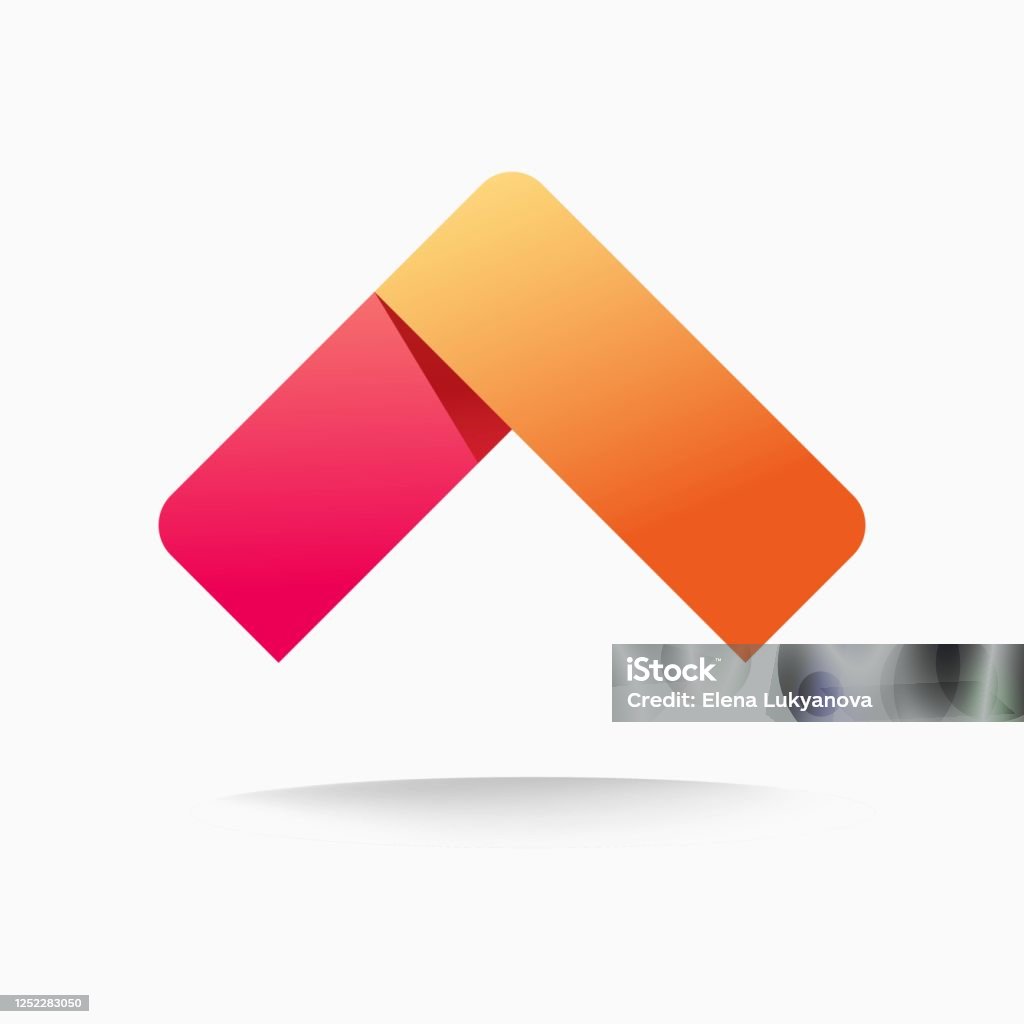 Mũi Tên Lên Logo Trừu Tượng Vector Màu Đỏ Cam Gradient Thiết Kế ...