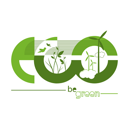 Begreen Logo Eco Be Green Logo Oder Label Isoliert Auf Weißem Hintergrund ...