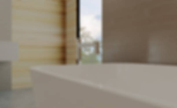 нецеленаправленная фотофотография blur. большая современная ванная комната в стиле лофт. мраморной плитки. 3d визуализация. - loft apartment bathroom mosaic tile стоковые фото и изображения
