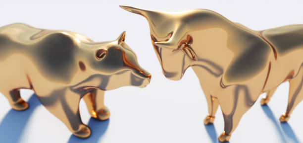 istock Golden Bull and Bear 1252292424