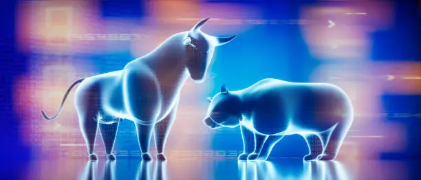 Photo of Luminous Bull and Bear