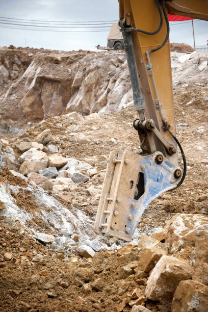 istock Smash Machine smashing the rock 1252296727