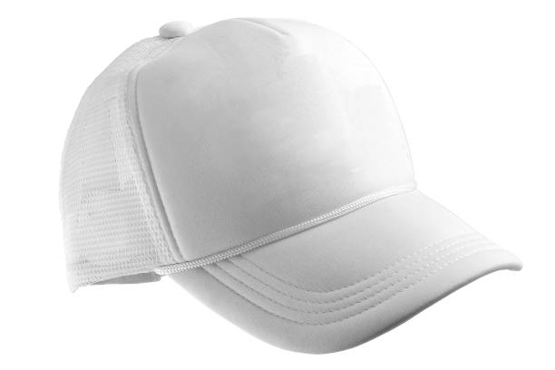 istock White Baseball Hat Cap Isolated on White Background with clipping path 1252300022