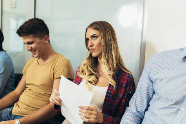 istock Young business people waiting for job interview 1252305934