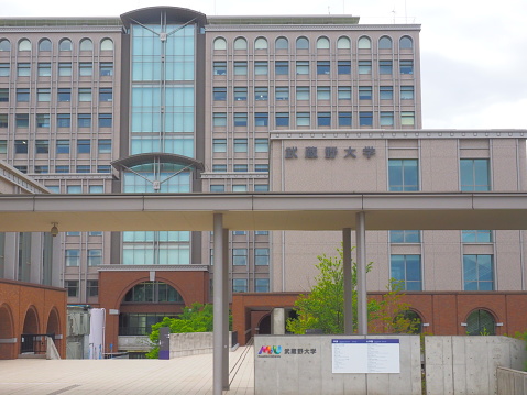 Koto Tokyo/Japan-May06,2019:Musashino University facade view