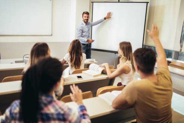istock Teacher giving a lecture in amphitheatre 1252314575